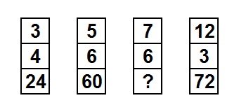 Тест на iq № 3. Вопрос №36. Впишите недостающее число.