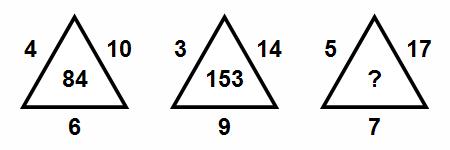Тест на iq №6. Вопрос №1. Каким числом следует заменить знак вопроса?
