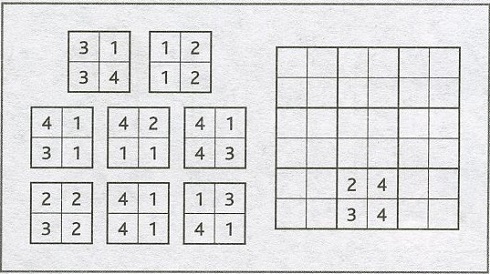 Загадки, логические задачи, головоломки. На тактическое мышление. Простые. Задание №3. Цифровая мозаика.