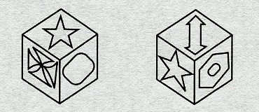 Тест на iq № 3. Вопрос №7. Два шестигранных куба.